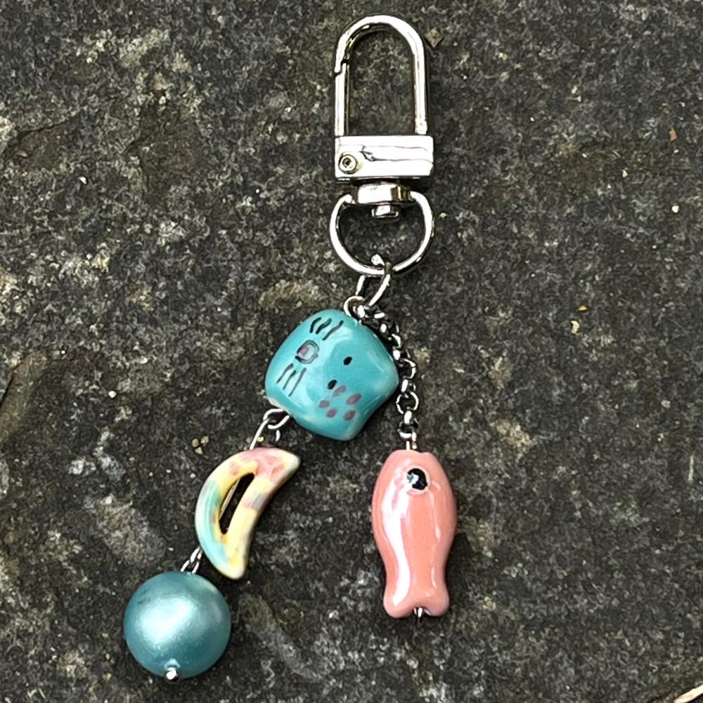 [고양이 에어팟 키링] 고양이 장난감 스트랩 마을엔