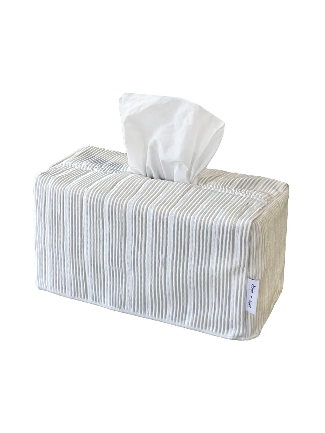 pleats tissu case - white (m)