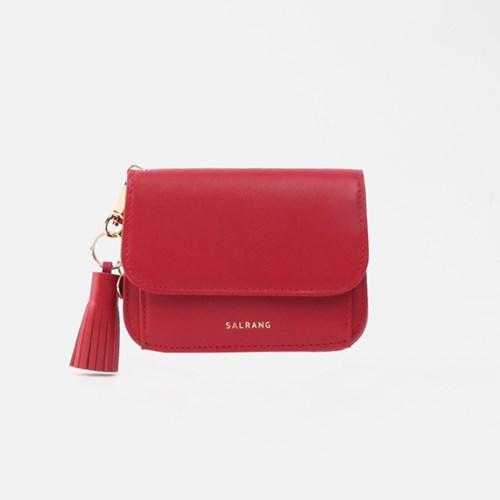 [미니태슬증정]Dijon N301R Round Card Wallet cherry red