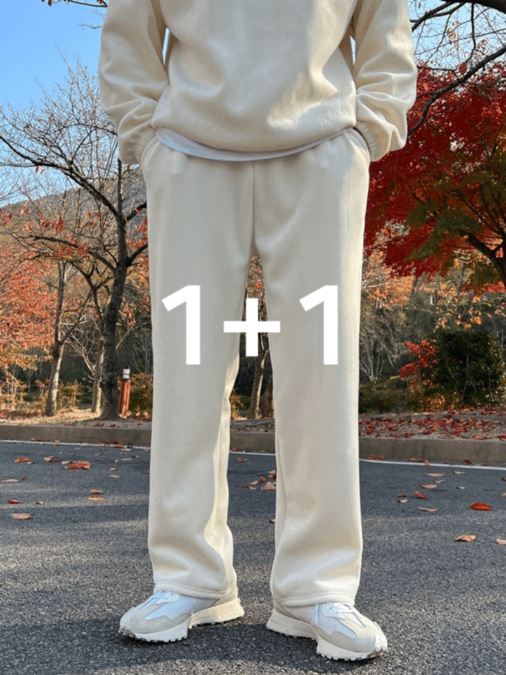 [1+1] F/W 소프트 코듀로이 기모 세미와이드&조거팬츠