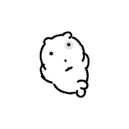 무료한진하얀색멍뭉