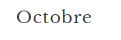 Octobre