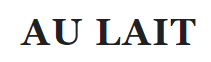 오레 AU LAIT