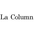 라컬럼 LA COLUMN