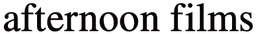 애프터눈 필름