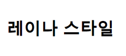 레이나스타일