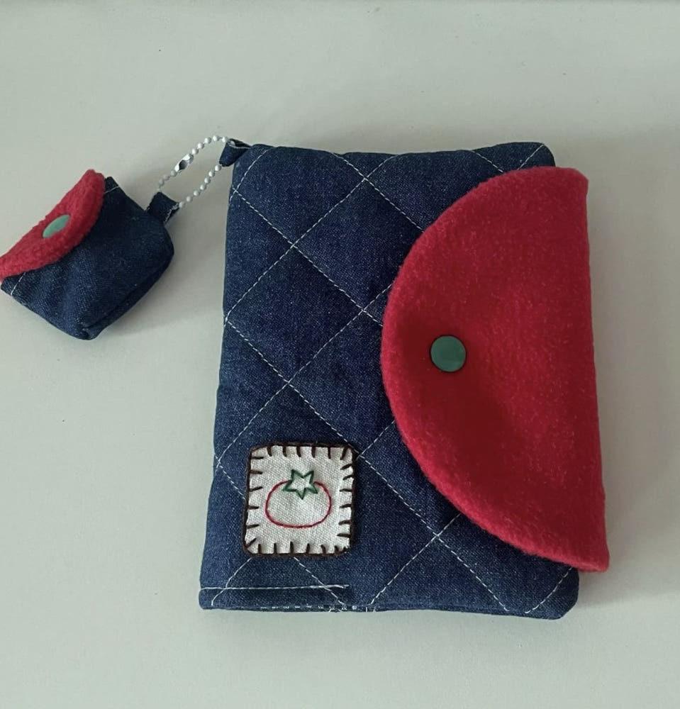 패브릭 북커버 책 다이어리 북파우치 토마토 데님 A6