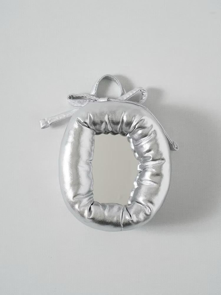 시크 걸이형 원형 쿠션 거울