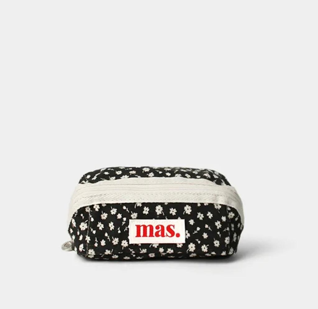 180E Hapoom pencil cosmetic pouch - Flower black