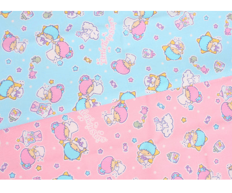 [캐릭터원단] 리틀트윈스타 키키&라라 / 산리오캐릭터 원단 / 옥스포드 원단