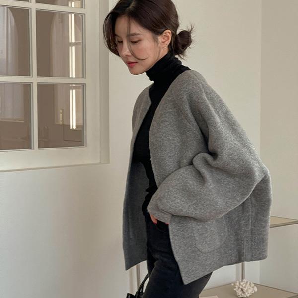 샤멜 니트 가디건