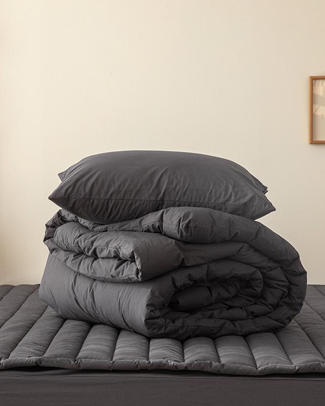 도즈 60수 고밀도순면 차렵이불-차콜(SS/Q/K)