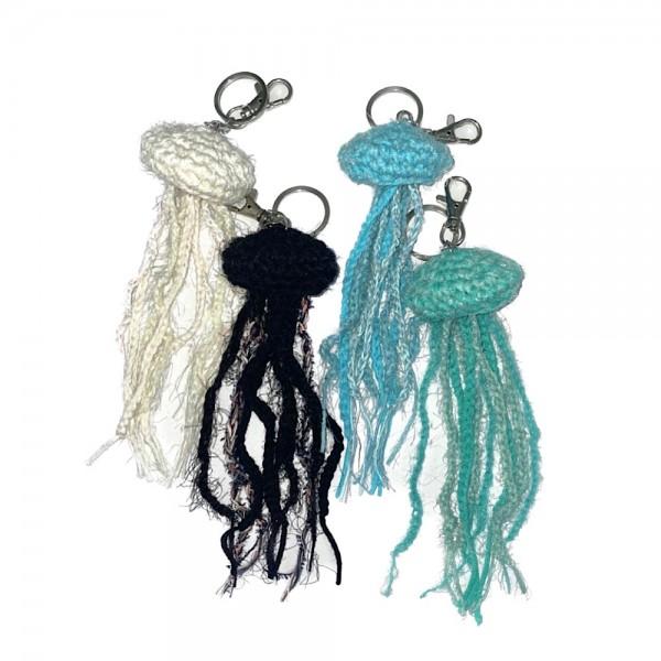 Love Paradise Crochet Jellyfish Keychain