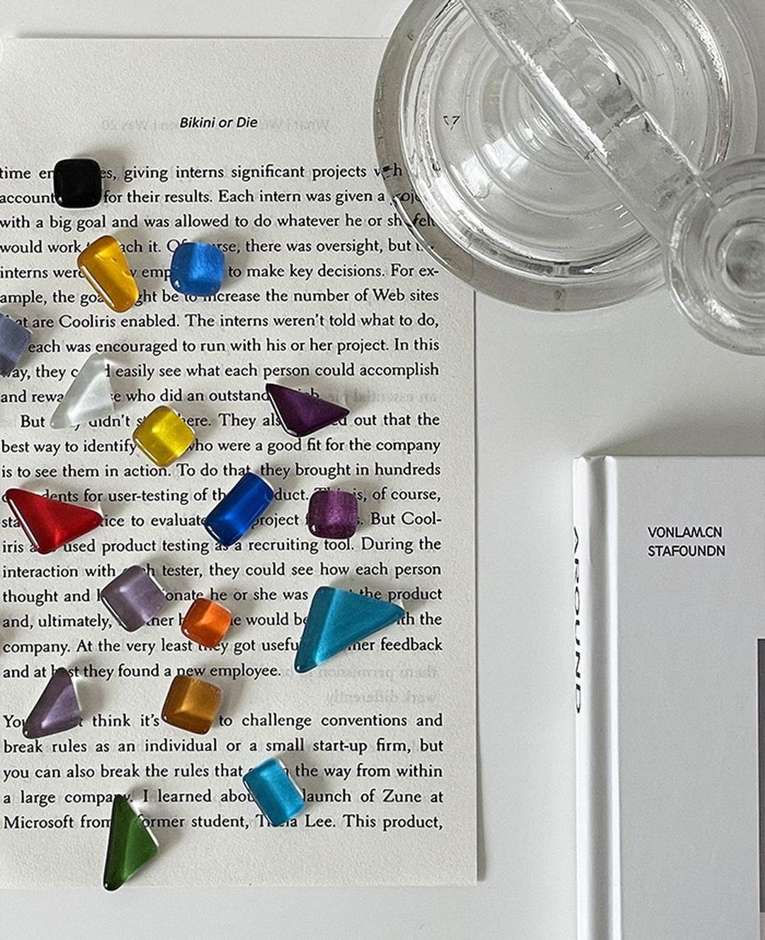 보석 자석 글라스 인테리어 냉장고 자석 20P