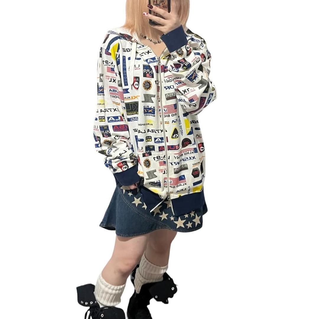 엑스라지 키치 프린팅 후드집업 | 후루츠패밀리