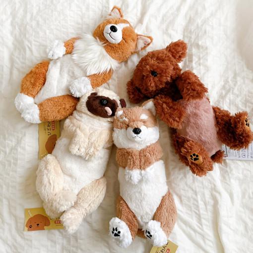 [선레몬] 쿨쿨 잠자는 쓰야쓰야 강아지 무릎인형 애착인형