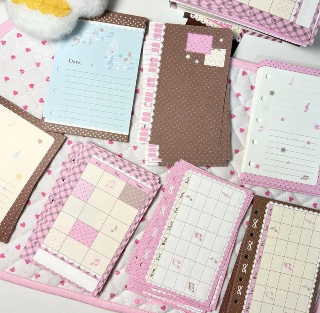 [해외] 딸기 핫초코 m5 A7 다이어리 속지 내지 다꾸 7종세트