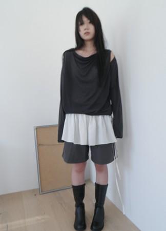 frill wrap skirt (2c)