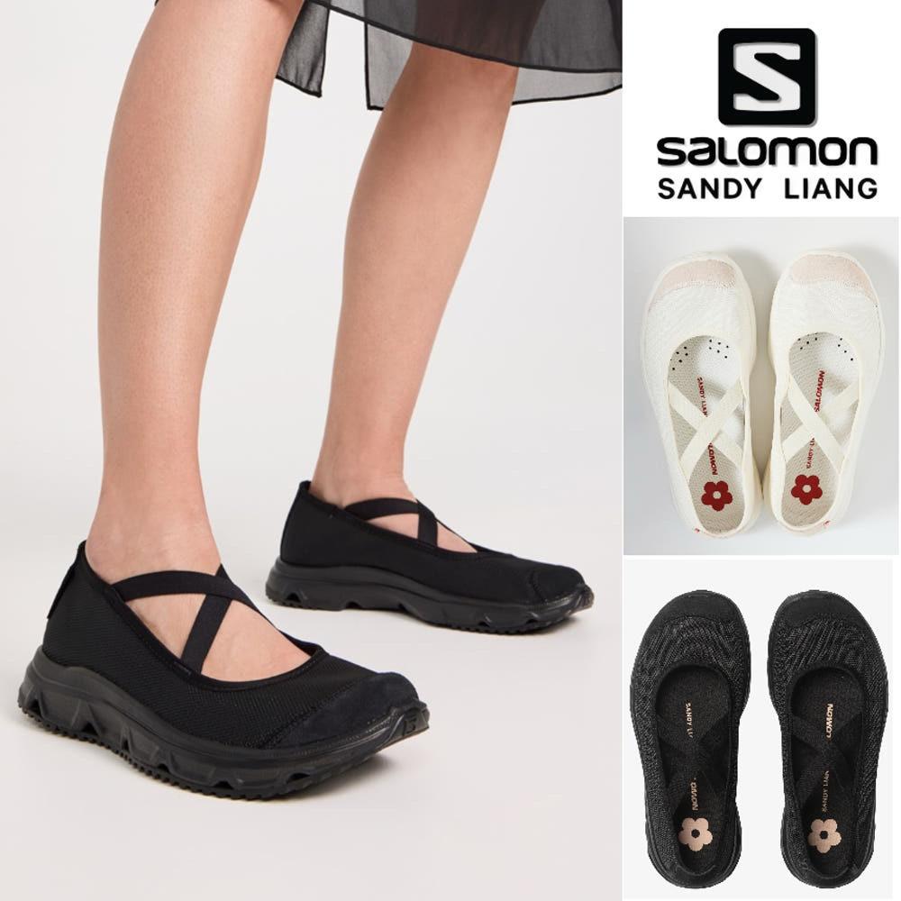 살로몬 x 샌디리앙 RX 메리제인 MJ 바닐라 아이스 블랙 여성용 플랫슈즈 로우 스니커즈 단화