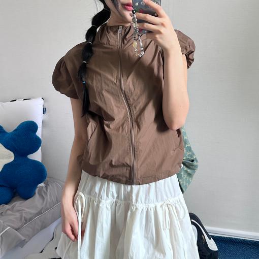 [쿨/2color] 미노 빈티지 퍼프 아노락 반팔