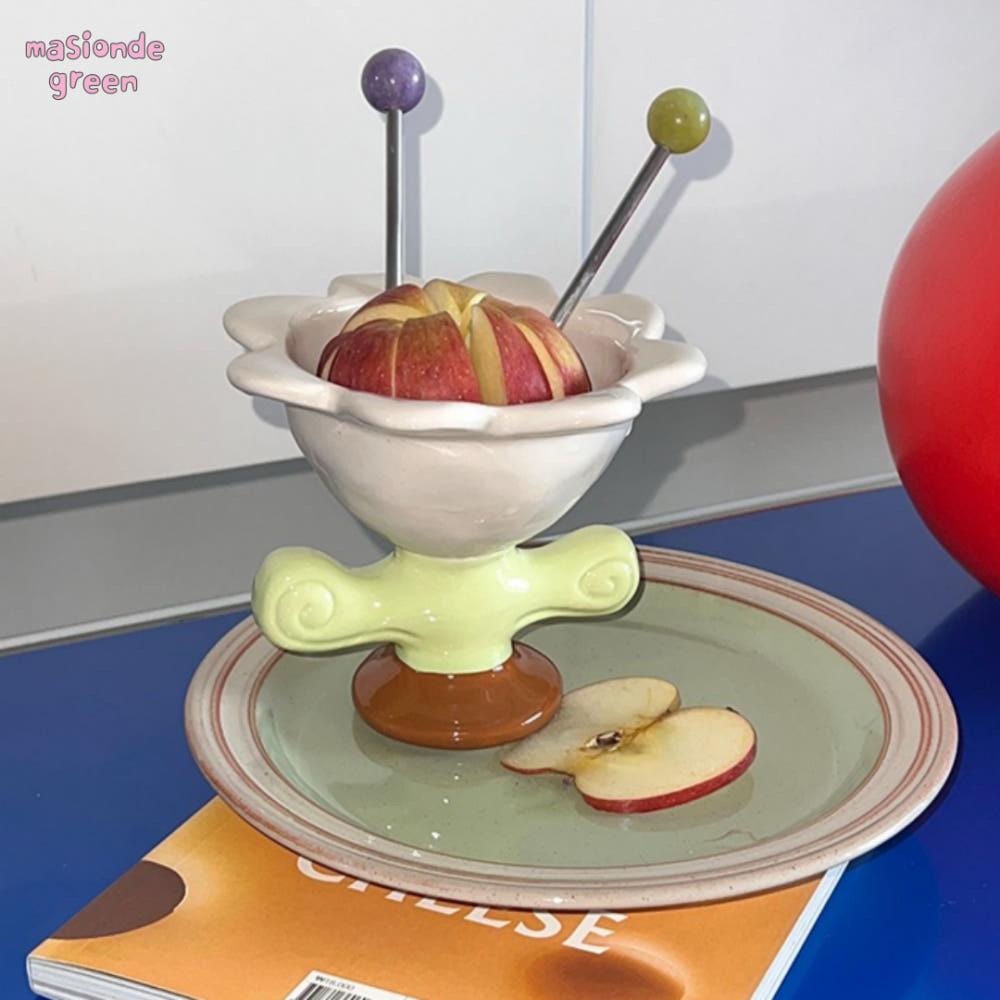 masiondegreen 메종드그린 디저트 컵 해바라기 모양 아이스크림 디저트 과일 컵