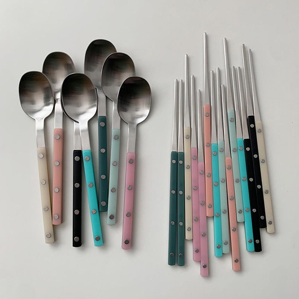 샤틴 파스텔 키즈 수저세트