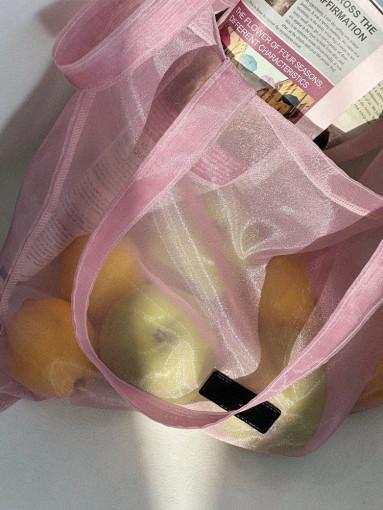 [모베트] mo.bett 레제 오간자 에코백 드라이 핑크