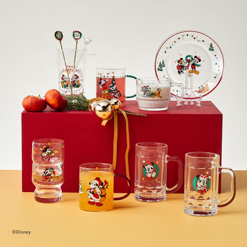 [디즈니] 크리스마스 미키 아이콘 크리스탈 유리머들러 20cm