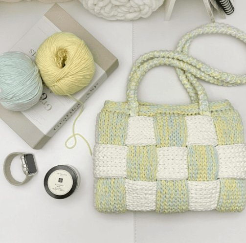 [코바늘DIY] 체크 숄더백 만들기