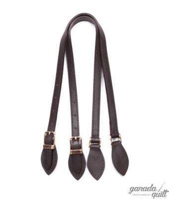엘브 금장버클 가죽핸들 [길이: 67cm/밤색] (1466)