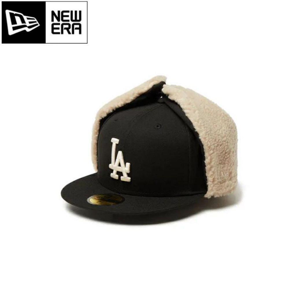 NEW ERA LAロゴ フライトキャップ ブラック