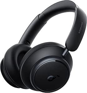 Anker Soundcore Space Q45, Bluetooth 5.3 Wireless Headphone, Up to 65 Hours of Music Playback / Ultra Noise Canceling 2.0 / LDAC / Hi-Res Compatible (Wireless/Wired) / Multi-Point Support / Ambient