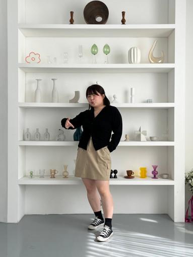 (당일배송) 빅사이즈) 99글램 카라 골지티