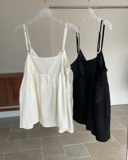 basil in bottle 바질인보틀 베이비 나시 뷔스티에 탑 t (2 Color)