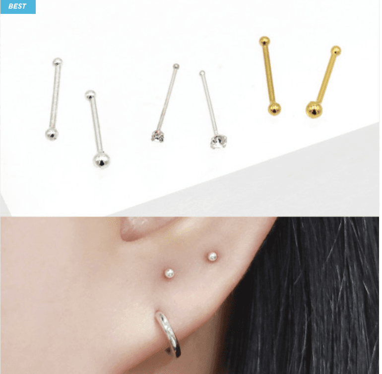 [925실버] 코찌,코피어싱,초미니 볼 귀걸이