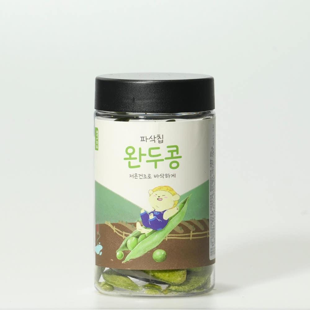 디디랩 강아지 간식 저온 건조 야채 채소 과일 파삭칩 완두콩, 50g, 1개