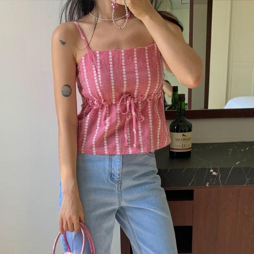 플라워 뷔스티에나시 리본나시 휴양지룩 (3C)