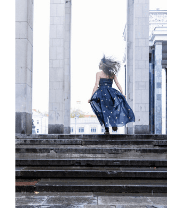 [한복맞춤 끝동아뜰리에] Daily Botton  Hanbok  Style NO 1,네이비 금박 뷔스티에 & 갈래 풀치마 셋트, 생활한복, 개량한복, 모던한복, 현대한복