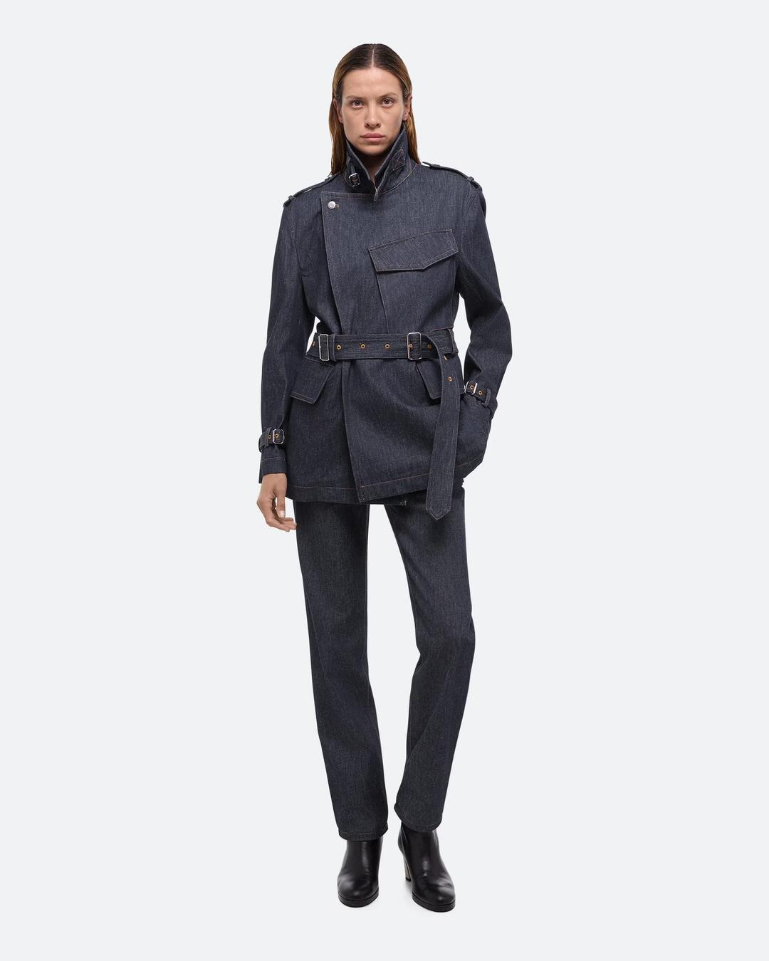 Helmut Lang Rider Denim Trench Jacket | HELMUTLANG.COM
