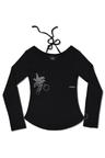 orchid letter tee (black)