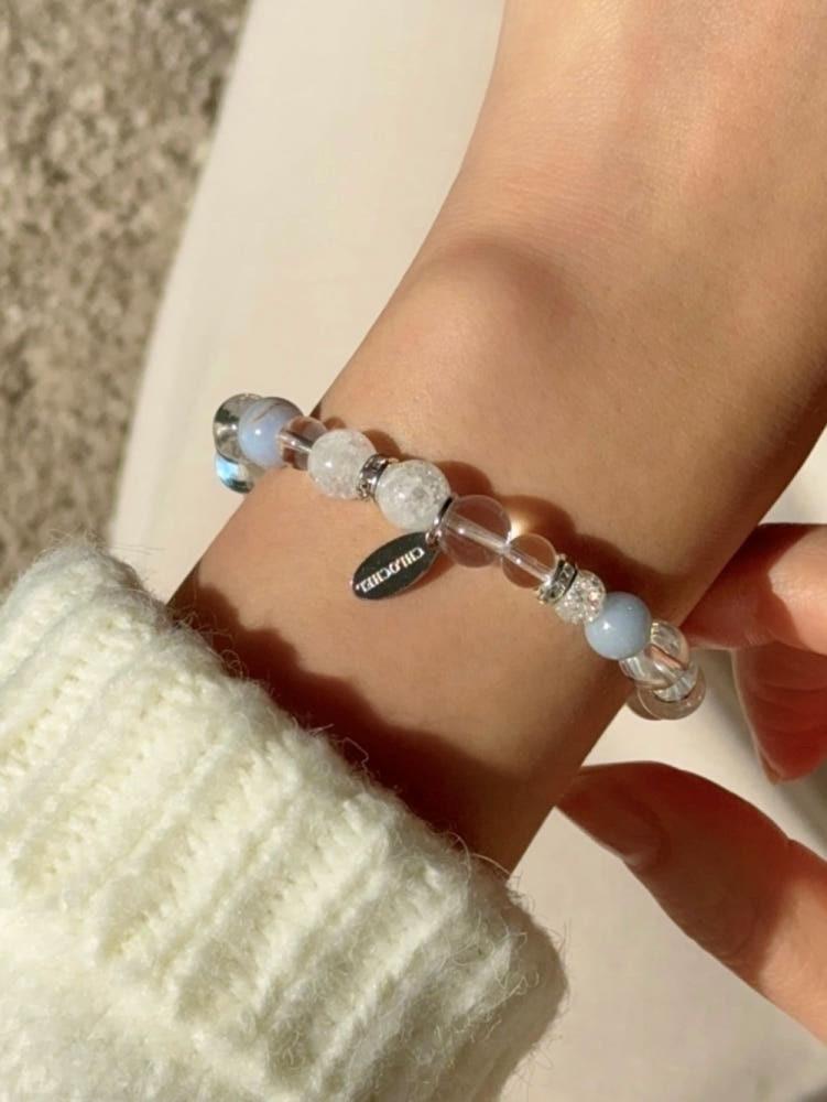 탄생석 팔찌 천연 원석 자수정 커플 비즈팔찌