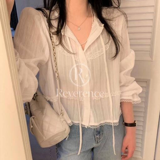 [쿠폰] pyt 엠마 레이스블라우스 프리티영띵 프릴 리본 봄 여름 블라우스 프영띵