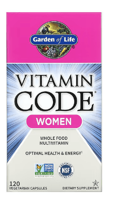 Garden of Life, Vitamin Code, 여성용 천연 식품 종합비타민, 베지 캡슐 120정