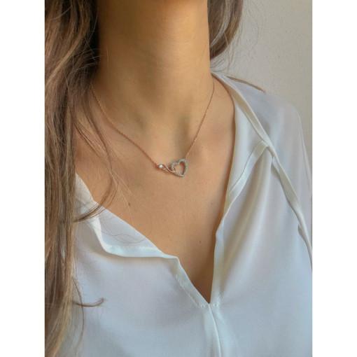 스와로브스키 하트 인피니티 목걸이 골드 색상 여자목걸이 : 마이풋스타