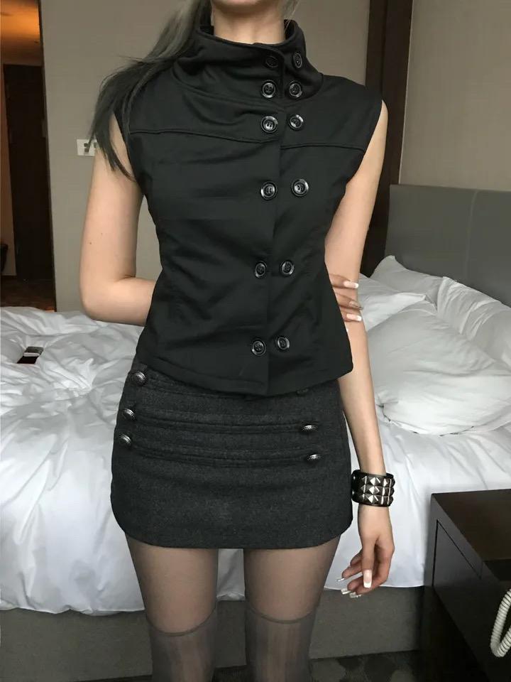 NAPOLEON BUTTON MINI SKIRT
