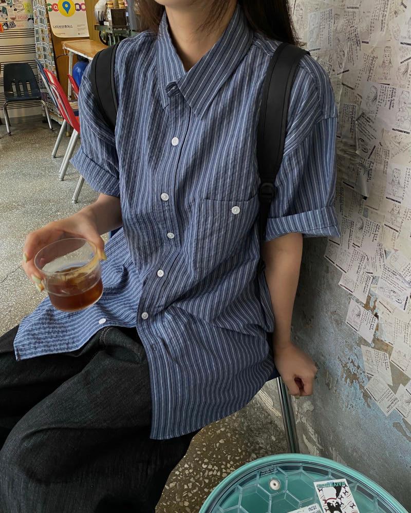 문즈 스터니 스트라이프 셔츠 / 3Color