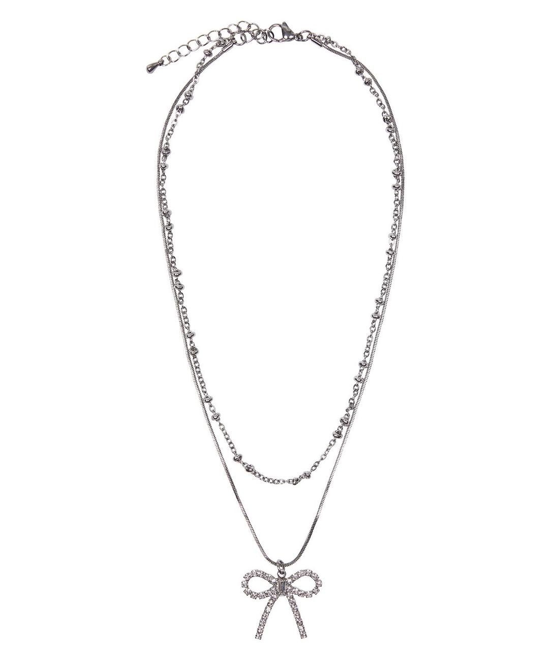 러브이즈트루(LUVISTRUE)  CH RIBBON NECKLACE(SILVER) - 후기 | 무신사
