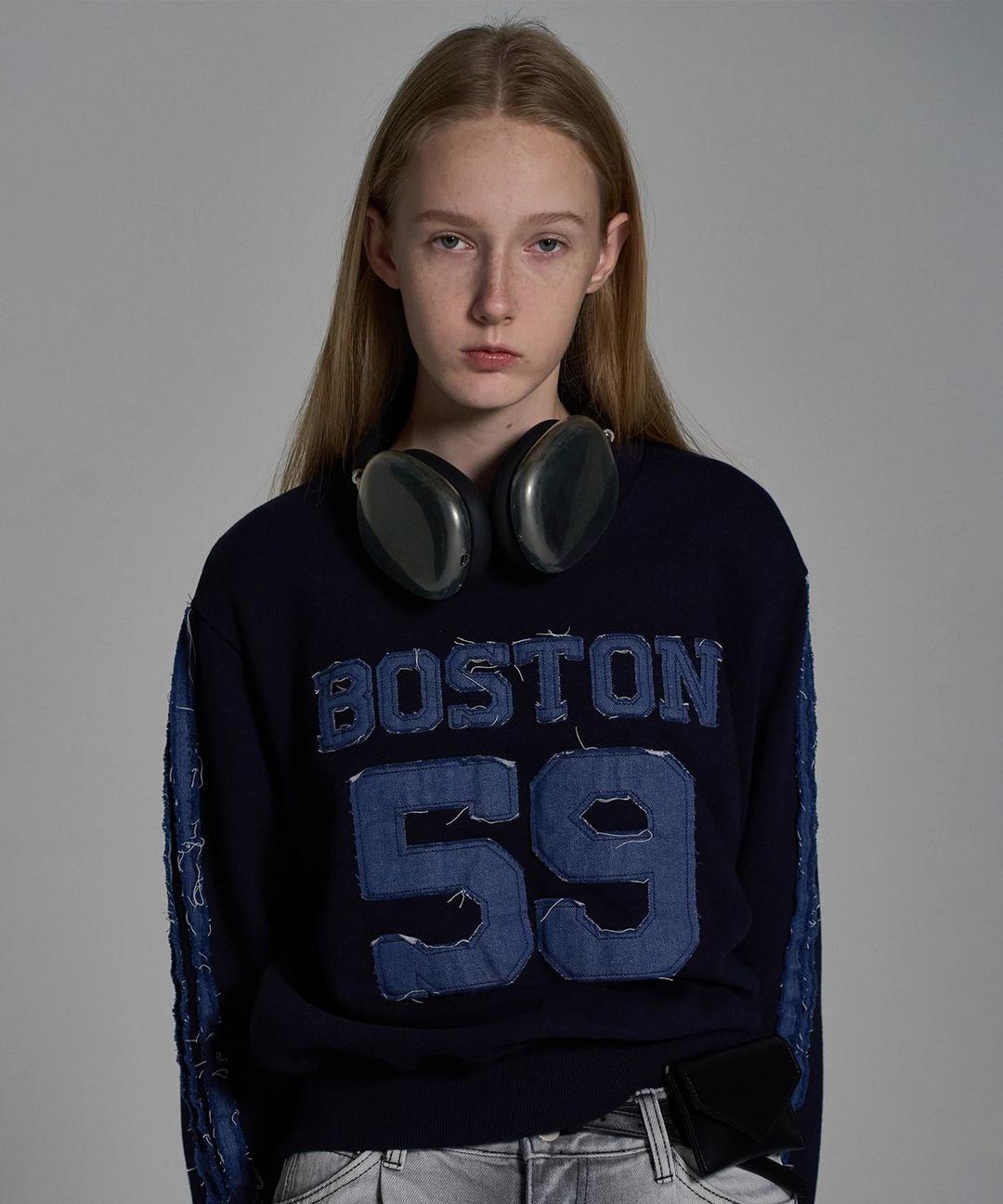 엘리오티(ELLIOTI)  Football Sweatshirts_Navy - 사이즈 & 후기 | 무신사