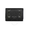 Ladies Nemo Black Leather Star Tri-Fold Wallet