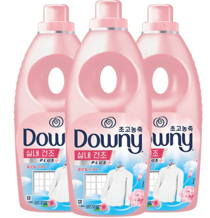다우니 엑스퍼트 실내건조 플러스 초고농축 섬유유연제 플로럴 프레시 본품, 1.05L, 3개 - 액체섬유유연제 | 쿠팡